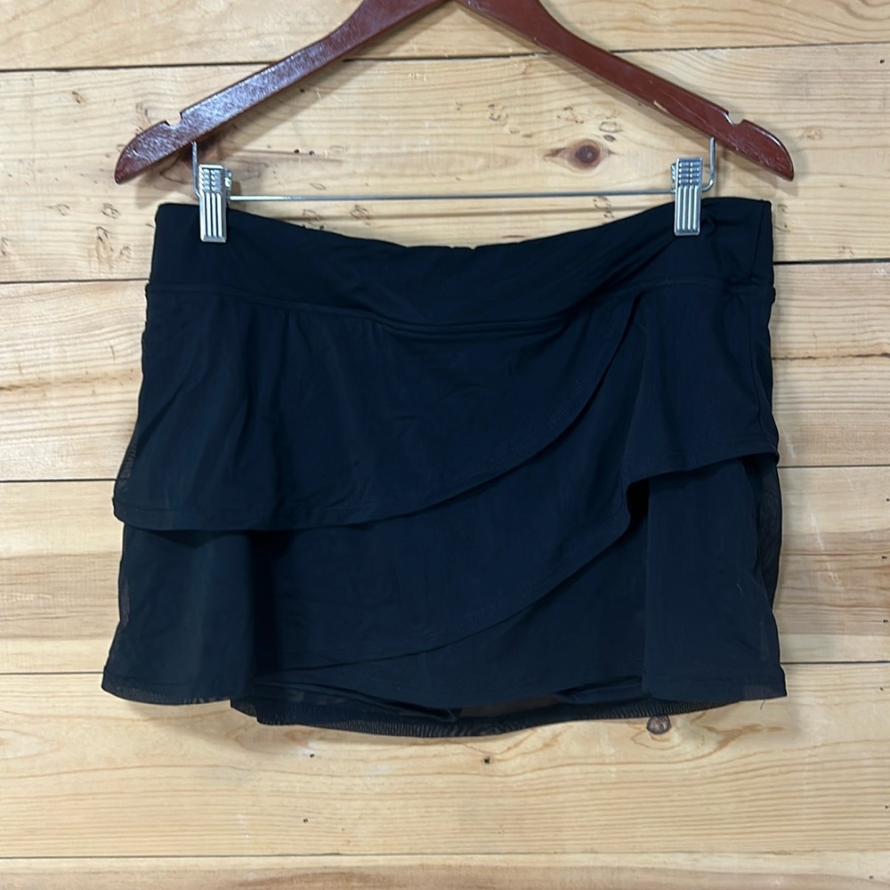 NWT CoCo Reef black swim skort short tankini bottom trunk beach pool summer XL